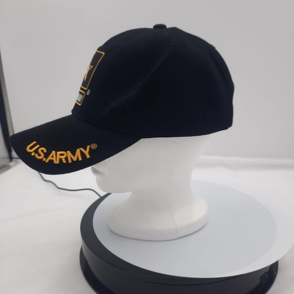 US ARMY Black w/embroidered patches adjustable hook loop back - Picture 4 of 6